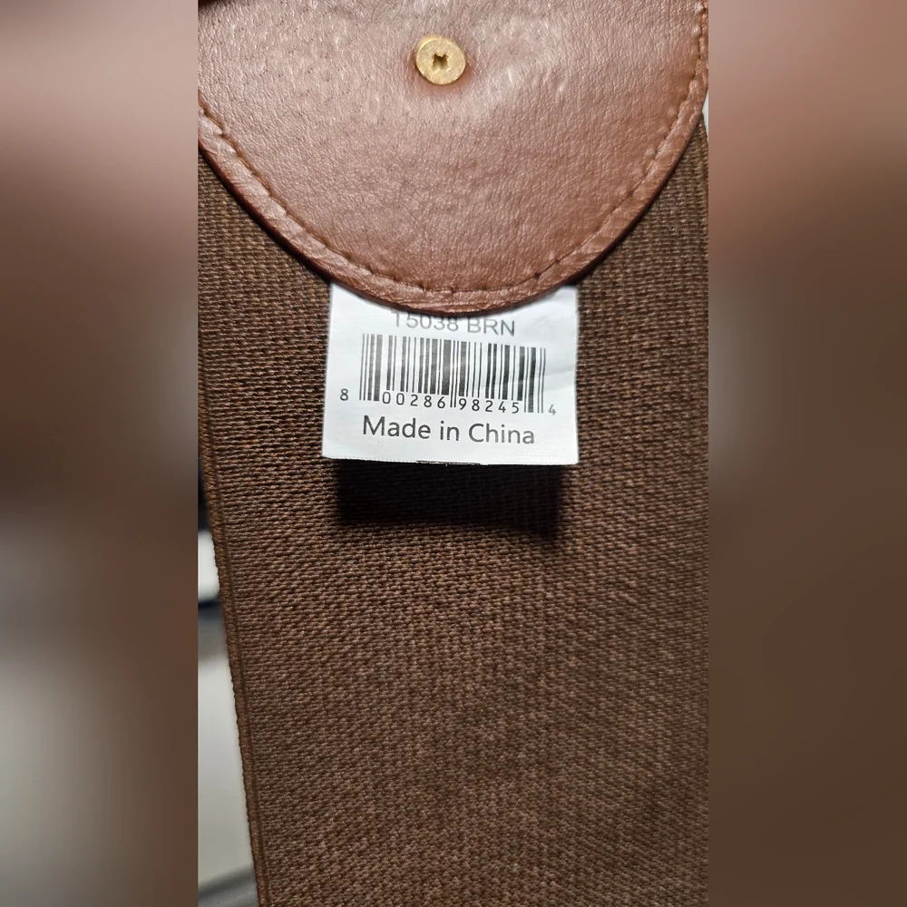 Brown waist cincher belt with gold design - Picture 4 of 4